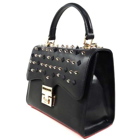 ALESSANDRO DI MARIA 🇮🇹 WOMEN'S BLACK SOFT LEATHER FASHION HANDBAG - Picture 3 of 5